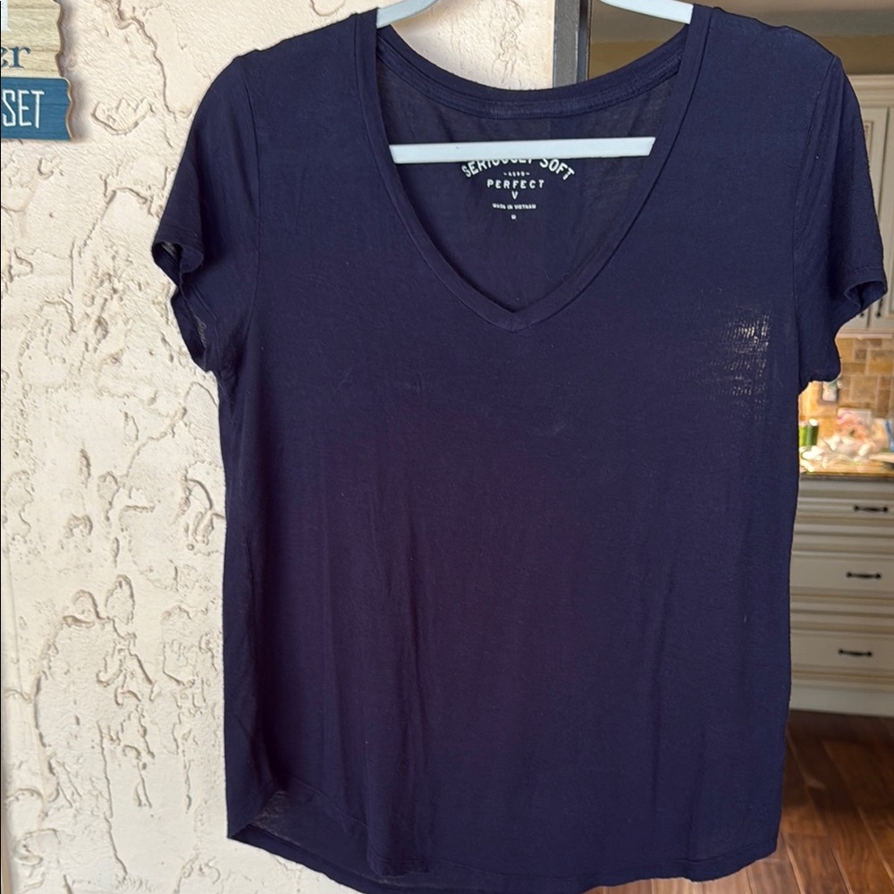 Fitted Blue Short Sleeve T-Shirt